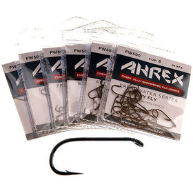 Крючки Ahrex FW500 Dry Fly Traditional №10 Black Nickel (упаковка - 24шт)