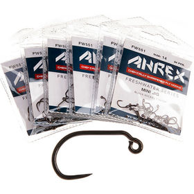 Крючки Ahrex FW551 Mini Jig Barbless №2 Black Nickel (упаковка - 24шт)