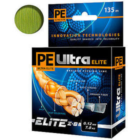 Леска плетеная Aqua PE Ultra Elite Z-8 135 м 0.12 мм (оливковая)