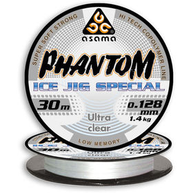 Леска Asama Phantom Ice Jig UltraClear 30m 0,105mm