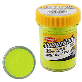 Паста форелевая Berkley Powerbait Extra Scent Glitter Trout Bait Chartreuse (50г)