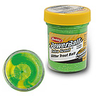 Паста форелевая Berkley Powerbait Extra Scent Glitter Trout Bait Fluo Green Yellow (50г)