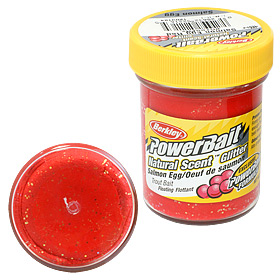 Паста форелевая Berkley Powerbait Natural Scent Glitter Trout Bait (50г) Salmon Egg Red
