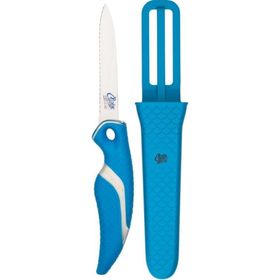 Cuda Bonded Serrated Net Knife with Sheath Нож филейный универсальный 7,5 см с пластиковым чехлом