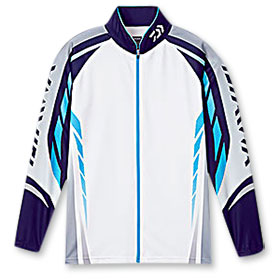 Рубашка рыболовная Daiwa Polo Long Sleeve Wicksensor DE-7504 Blue