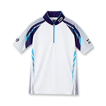 Рубашка рыболовная Daiwa Polo Short Sleeve Wicksensor DE-7604 Blue