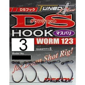Офсетные крючки со встроенным вертлюжком Decoy Worm 123 DS Hook masubari #3 (5)