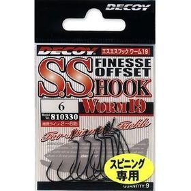 Офсетные крючки Decoy Worm 19 S.S. Hook #6 (9)