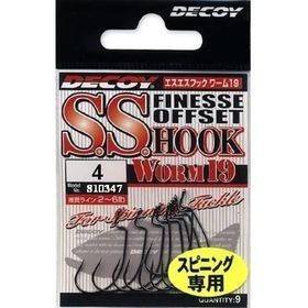 Офсетные крючки Decoy Worm 19 S.S. Hook #4 (9)