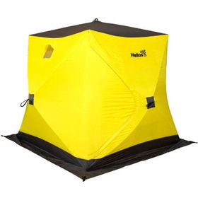 Палатка зимняя утепленная Helios Куб 1.75x1.75 (желтый/серый)