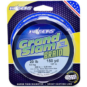 Леска плетеная Hi-Seas Grand Slam Braid #0.6 0.08 мм (желтая)