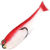 Поролоновая рыбка Контакт (двойник) 7 см (бело-красный)