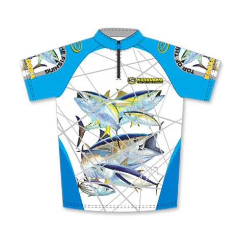 Футболка Kosadaka с коротким рукавом бело-голубая Sunblock