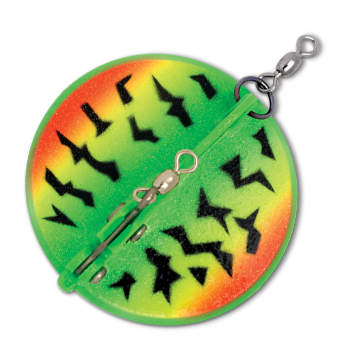 Заглубитель Luhr Jensen Dipsy Diver Everglo Batman Fire Tiger/Sparkle (44г)