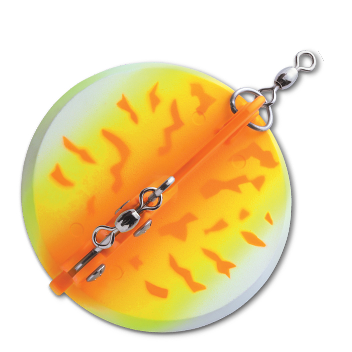 Заглубитель Luhr Jensen Dipsy Diver Orange Fire UV Chrom Bottom (72г)