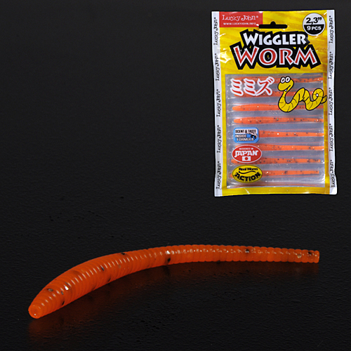 Червь Lucky John Pro Series Wiggler Worm (5,84 см) 036 (упаковка - 9 шт)