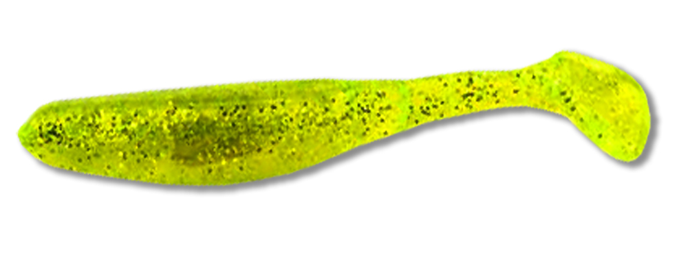 Виброхвост Manns Flipper 7см зеленый с серебряными блестками 20шт.
