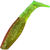 Виброхвост Manns Predator (9см) прозрачно-зеленый с сер блест и красн спиной (упаковка - 4шт)