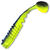 Виброхвост Manns Samba 80 (8см) черно-лимонный (упаковка - 6шт)