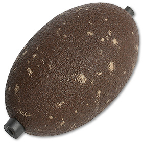 Грузило для ловли сома сквозное, круглой формы Mikado 46BR коричневое