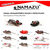 Мышь-незацепляйка Namazu Mouse с лепестками крючок-двойник YR Hooks (BN) #2/0 (7.6 см) 12