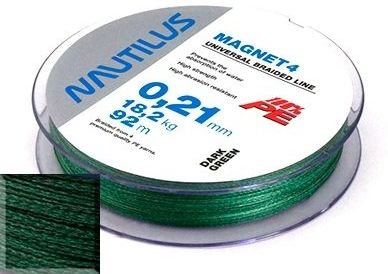 Плетеная леска Nautilus Magnet 4 Green 92м 0.15мм