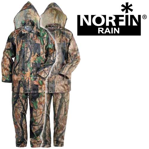 Костюм рыболовный NORFIN Rain Camo Green XXXL