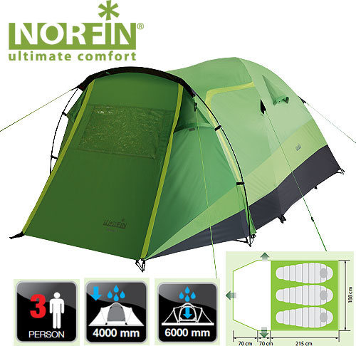 Палатка туристическая Norfin Bream 3
