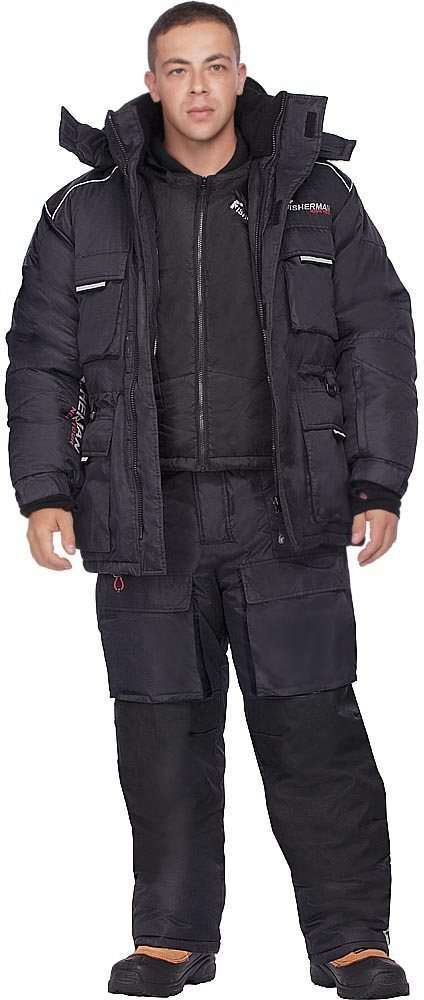 Зимний костюм Буран Норд Синий L (для рыбалки) Черный-XS