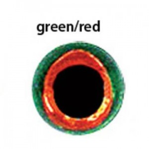 Глазки самокл. Голограф.Orvis Jurassic Eyes Red/Green 8 Mm