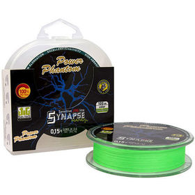 Плетеная леска Power Phantom Synapse Nano PE Fluo-Green 100м 0.12мм (зеленая)