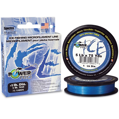 Леска плетеная Power Pro Ice Blue зимняя 0,10мм синий