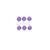 Подвес-серьга Микро-Бис Шар Акрил К (6мм) фиолетово-белый арбуз (6шт)
