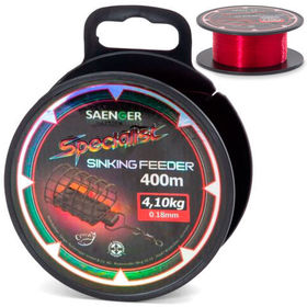 Леска Saenger Specialist Sinking Feeder 400м 0.25мм (Fire Red Transparent)