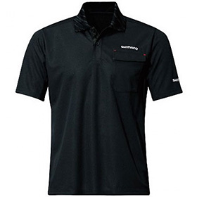 Футболка Shimano Polo Shirt (short sleeve) SH-094N черная