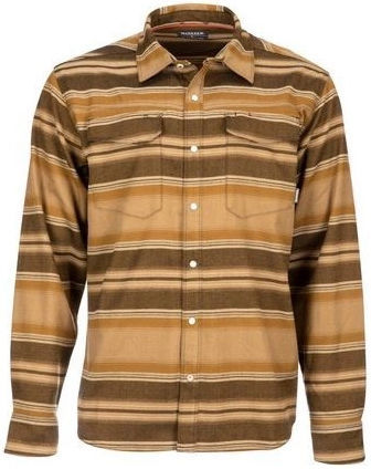 Рубашка Simms Gallatin Flannel LS Shirt Dark Bronze Stripe р.L
