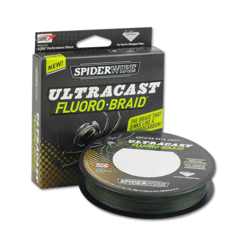 Леска плетеная Spiderwire Ultracast Fluoro-Braid 0,20мм зеленый 114м