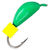 Мормышка безнасадочная Яман Банан зеленый 3.5мм (0.7г) ядреный кубик желтый (5шт)