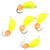 Мормышка безнасадочная Яман Банан желтый 3мм (0.5г) кошачий глаз красный (5шт)