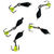 Мормышка вольф безнасад Яман Дьявол с подвесным тройником 3мм (0.6г) капля с глазком фл.желтый (5шт)
