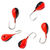 Мормышка вольфрамовая Яман Капля с отверстием №3 (0.3г) Черный/Красный (5шт)