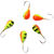 Мормышка вольфрамовая Яман Капля с отверстием №5 (1.7г) желтый/оранжевый (5шт)