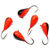 Мормышка вольфрамовая Яман Капля с ушком №5 (1.9г) черный/красный (упаковка - 5шт)