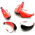 Мормышка вольфрамовая Яман Кобра с ушком №4 (0.7г) черный/красный (упаковка - 5шт)