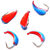 Мормышка вольфрамовая Яман Кобра с ушком №5 (1.25г) красно-синий (упаковка - 5шт)