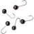 Мормышка вольфрамовая Яман Шар с отверстием №6 (1.9г) черный никель (5шт)