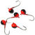 Мормышка вольфрамовая Яман Шар с ушком №3 (0.3г) черный/красный (5шт)