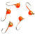 Мормышка вольфрамовая Яман Шар с ушком №6 (2.2г) оранж.-золото (5шт)
