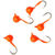 Мормышка вольфрамовая Яман Шар с ушком №6 (2.2г) оранжевый (5шт)