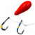 Приманка Балда Яман Булава-1 с плавающими крючками (12г) флуоресцентный красный